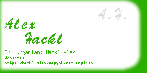 alex hackl business card